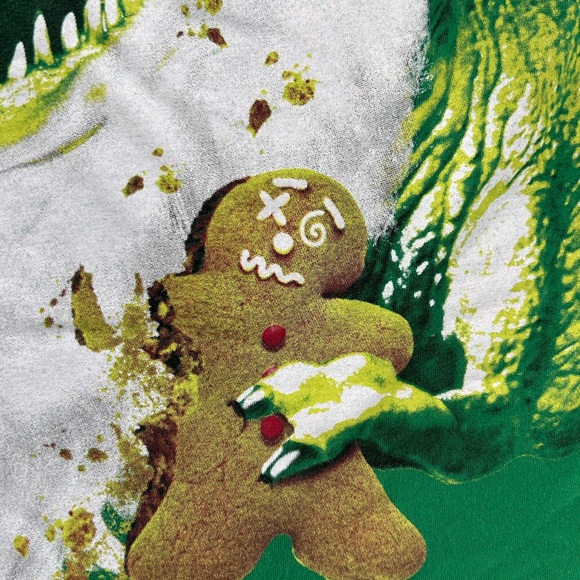 Christmas 🎄 shirt! Dinosaur 🦖 Gingerbread man
🧑‍🎄 
Great condition! - Picture 3 of 3